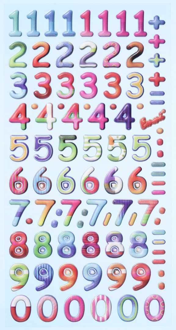 Softy-Sticker Design-Zahlen