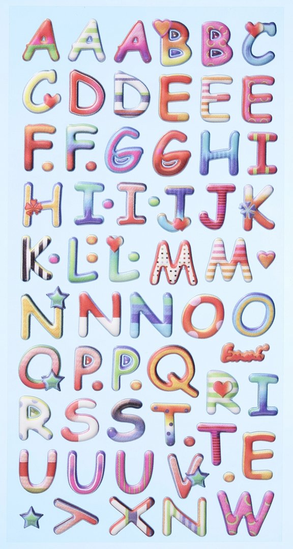 Softy-Sticker Design-Buchstaben