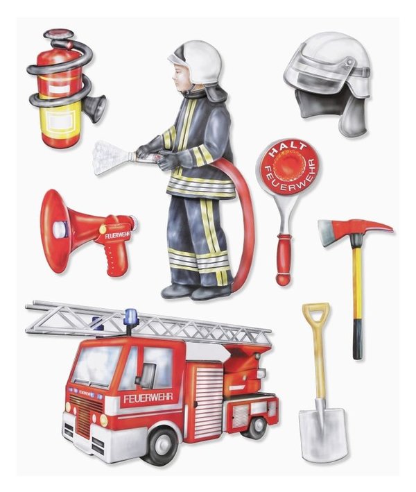 XXL-3D Sticker Feuerwehr