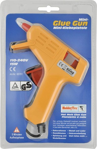 Heißklebepistole Mini Glue Gun, klein, 10 Watt, gelb