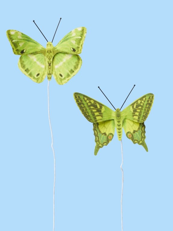 Schmetterling XII, 2 Stück, grün, ca 6 cm