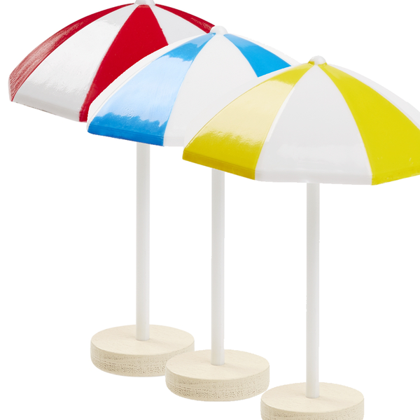 Sonnenschirm ca. 6 cm, Kunststoff, rot, blau oder gelb, 1 Stück