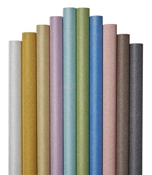 Glitzerfolie, 45 cm breit x 2 m, verschiedene Farben