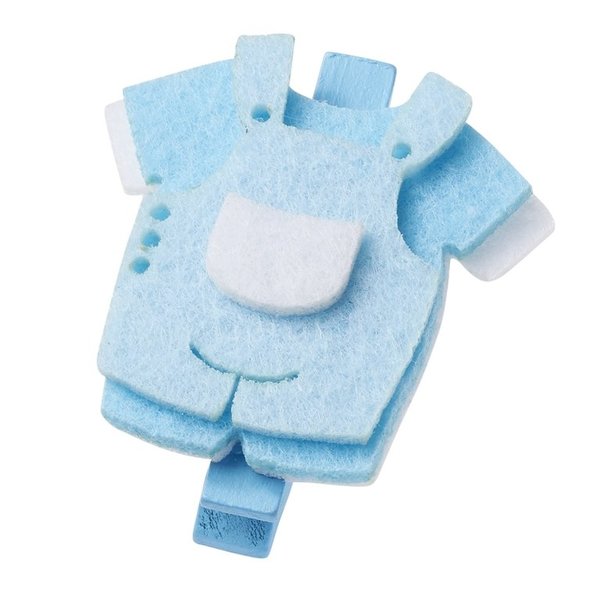 Baby-Hose, Filz, ca. 4 cm mit Clip, blau, 3 Stück