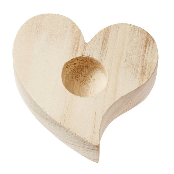 Holz-Herz für Reagenzglas 20 mm, ca. 8 cm