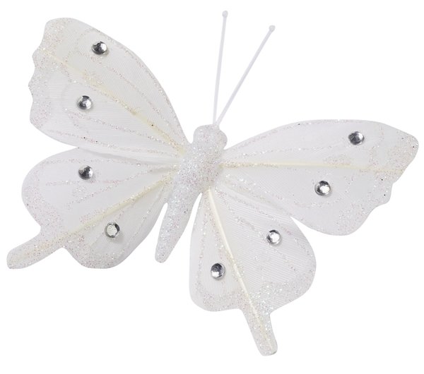 Schmetterling II weiß, 3 Stück