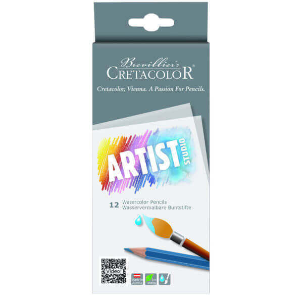CRETACOLOR Artist Studio Farbstifte wasservermalbar, 12er