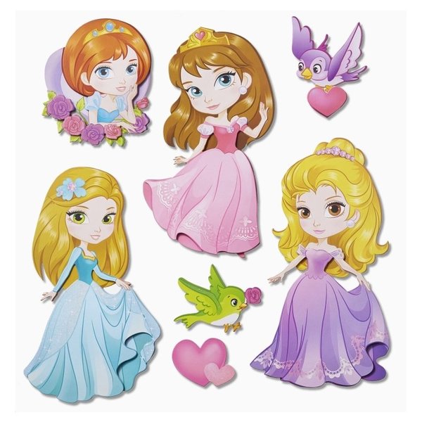 XXL-3D Sticker Prinzessin