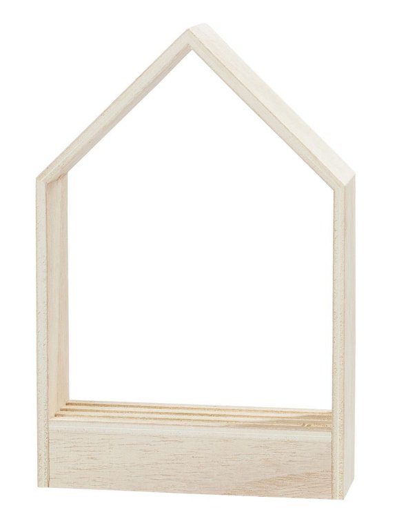 Holz-Haus ca. 12 x 3,5 x 18 cm