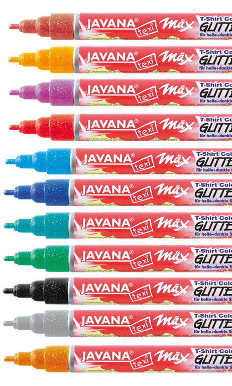 KREUL Javana texi mäx Glitter für helle und dunkle Stoffe - versch. Farben