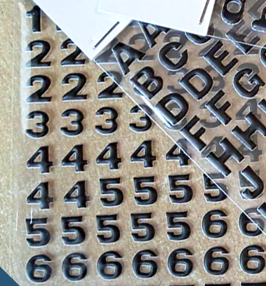 SOFTY-Sticker Zahlen, schwarz matt