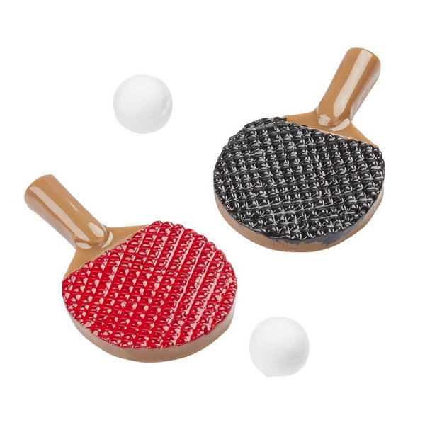 Tischtennisschläger mit 2 Bällen 2,0 x 0,2 x 3,2 cm, 1 Paar